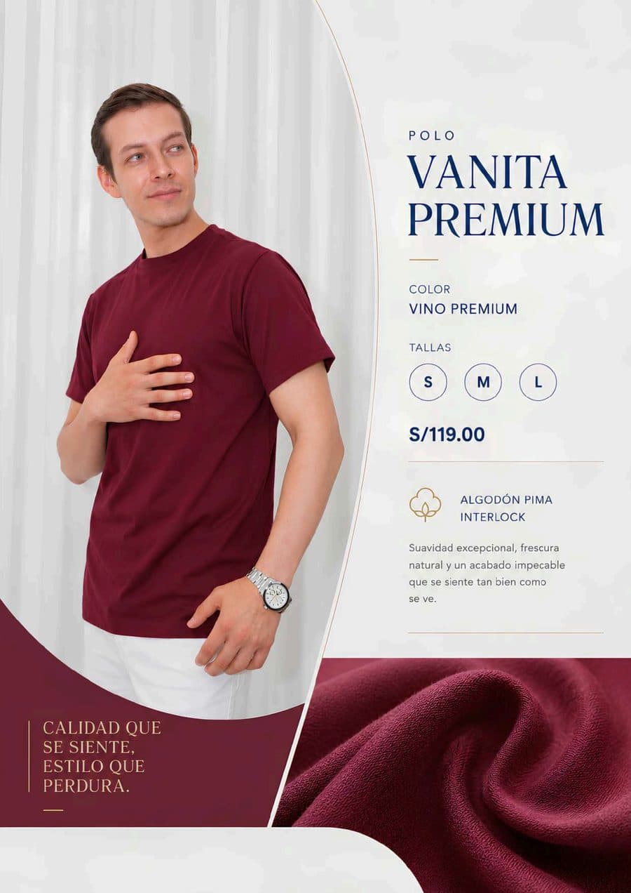 Camiseta Premium Vino en el catálogo Julio 2026