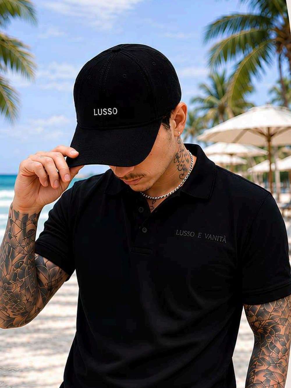 Polo Essence Negro — Negro