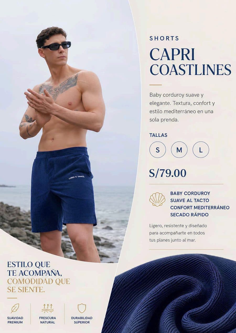 Shorts Capri Coastlines en el catálogo Julio 2026