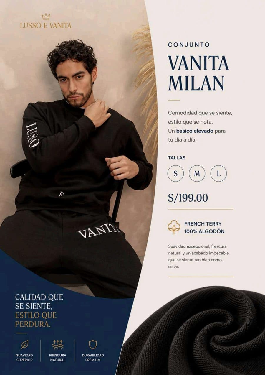 Conjunto Soft Notte en el catálogo impreso